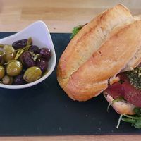 Vegan "No Jamon" at Cafe Macondo in Mallorca