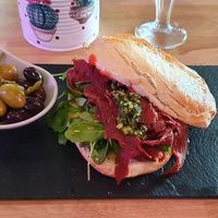 Vegan "no jamon" at Cafe Macondo in Mallorca