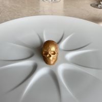 Vegan chocolate dessert at Geranium in Copenhagen