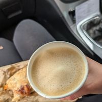 Caramel oat latte 😍 at Kinship in Driffield