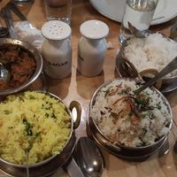 Bhindi Bhajee, Lemon rice, Galric rice, Plain rice at Sagar Vegan & Vegetarian Restaurant - Covent Garden in London
