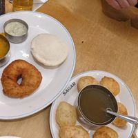 Pani Puri, vada & idly at Sagar Vegan & Vegetarian Restaurant - Covent Garden in London