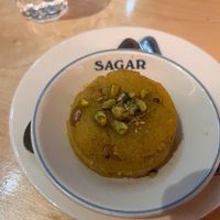 Semolina based cake with roasted cashews at Sagar Vegan & Vegetarian Restaurant - Covent Garden in London