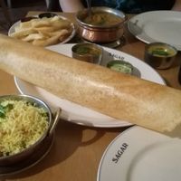 Dhosa and curry at Sagar Vegan & Vegetarian Restaurant - Covent Garden in London