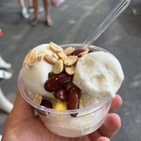 Coconut ice cream from another vendor  at ThaiVetro in Bangkok