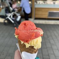 Strawberry and mango  at La Nocciola in Tirana