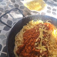 Vegan Bolognese at Mozzarella Pit Stop in Crete