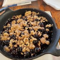 Blueberry cobbler  at Pimiento Tea Room in Holly Springs