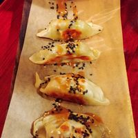 Vegan gyoza at Milk in Barcelona