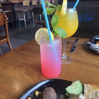 Mango lemonade & cactus flower beverage   at Kabob in Portland