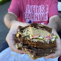 The Grand Puba - delicious!  at Ben & Esther's Vegan Jewish Deli in Portland