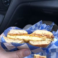 Bacon egg and cheese bagel. 10/10  at Ben & Esther's Vegan Jewish Deli in Portland