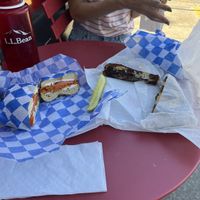 Bagel lox and cream cheese   at Ben & Esther's Vegan Jewish Deli in Portland