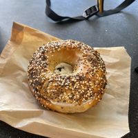 Everything bagel  at Ben & Esther's Vegan Jewish Deli in Portland