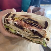 “Turkey-Bacon” Club  at Ben & Esther's Vegan Jewish Deli in Portland