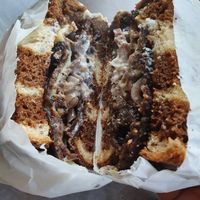 sandwich at Ben & Esther's Vegan Jewish Deli in Portland