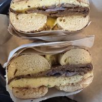 Steak and eggs on everything  #Veganuary at Ben & Esther's Vegan Jewish Deli in Portland