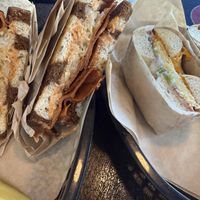 Reuben and RZA  at Ben & Esther's Vegan Jewish Deli in Portland