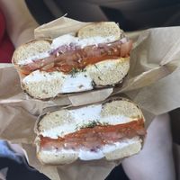 Lox sandwich  at Ben & Esther's Vegan Jewish Deli in Portland