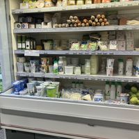 Refrigerator section  at Zrno do Zrna in Ljubljana