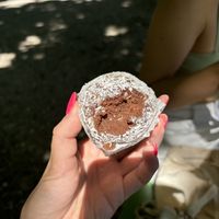 Vegan chocolate coconut ball  at Zrno do Zrna in Ljubljana