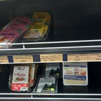 tofu and fake meat (they have a lot more) at Zrno do Zrna in Ljubljana