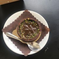salted caramel and pistachio   at Cortese Café 900 in Florence