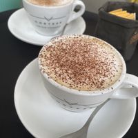 Cappuccino with house-made almond milk  at Cortese Café 900 in Florence