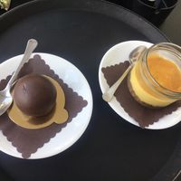 sacher and mango cheesecake  at Cortese Café 900 in Florence