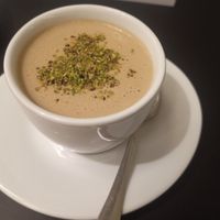 Hot chocolate with pistachio at Cortese Café 900 in Florence