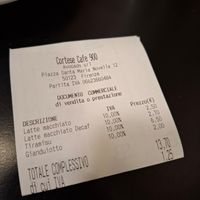 Bill at Cortese Café 900 in Florence