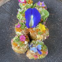 summer rolls (vegan caviar made from seaweed)  at Khao Kwan in Koh Chang