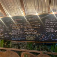 Note the nice vegan selection on the right.  at El Sol Del Caribe in Puerto Viejo De Talamanca
