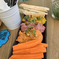 Hummus trio  at Panorama in Barcelona