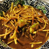 Sopa de frijol at El Mural de los Pueblanos in Puebla