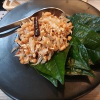 One of the best dishes I've eaten, ever! I love how the softness and sweetness of the pomelo contrasts with the crunchy peanuts (and other crunchy stuff [I can't recall the name]), at Khun Churn in White in Bangkok