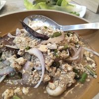 Laab  at Khun Churn in White in Bangkok