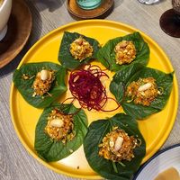 Miang Ta-Krai Bai Cha-Plu at Khun Churn in White in Bangkok