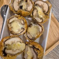 Fried mushrooms and cheese at Khun Churn in White in Bangkok