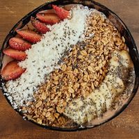 Vegan Nice Cream Bowl - Dark with added Hemp Seeds at Ani's Bowls and Salads in Santa Teresa
