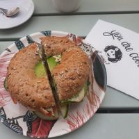Vegan bagel at Emilie and the Cool Kids in Lille