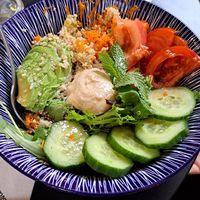 I'd eaten some of this before we took a picture. 😅 at Emilie and the Cool Kids in Cannes