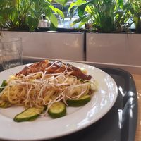 Chow-mien with seitan at Loving Hut - OC Nový Smíchov in Prague