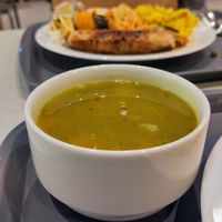 Lentil soup at Loving Hut - OC Nový Smíchov in Prague