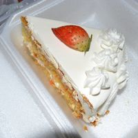 Carrot cake at Loving Hut - OC Nový Smíchov in Prague