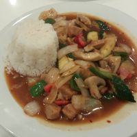 se-chuan - it was a way better than it looks (the photo is very bad) at Loving Hut - OC Nový Smíchov in Prague