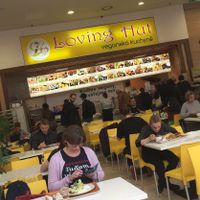 In mall food court at Loving Hut - OC Nový Smíchov in Prague