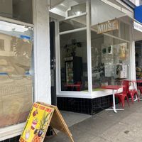 Outdoor Signage and Seating  at Muse in San Francisco