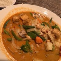 Yellow curry with fried tofu & veggies  at Spice Thai Cuisine in Fredericksburg