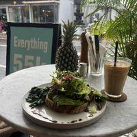 Mushroom and avo toast   at Doppio Café in Canggu